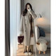 Oatmeal-colored woolen coat for women 2023 autumn and winter new high-end Korean style loose mid-length thickened woolen coat