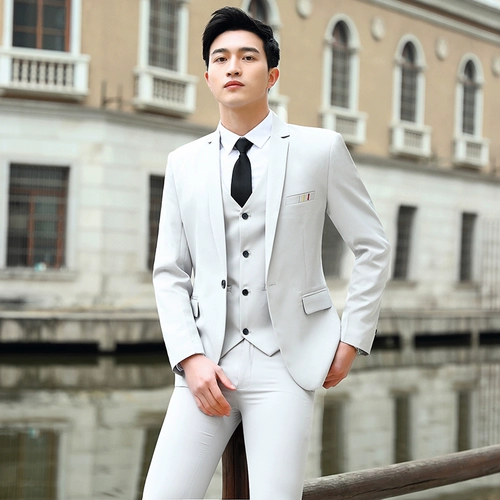 Осенний комплект, пиджак классического кроя для школьников, свадебное платье для отдыха, подходит для подростков, облегающий крой, в корейском стиле, 3 предмета