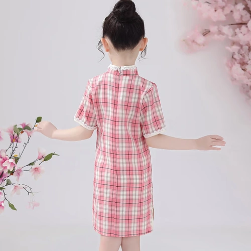 琦芯 Летнее ципао, ретро ханьфу, детское платье, китайский стиль