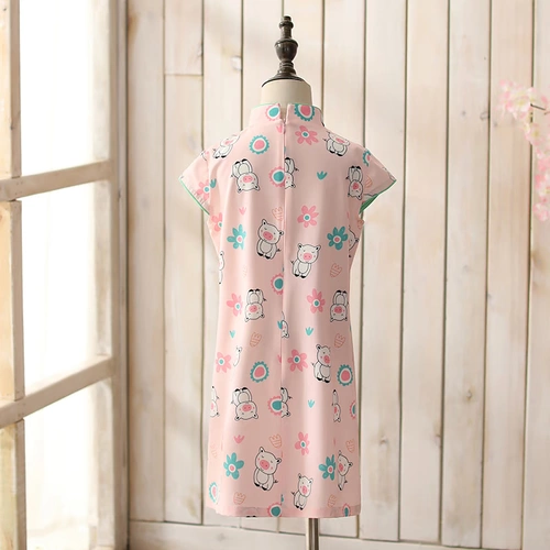 琦芯 Летнее ципао, ханьфу, наряд маленькой принцессы, детский костюм, платье, китайский стиль