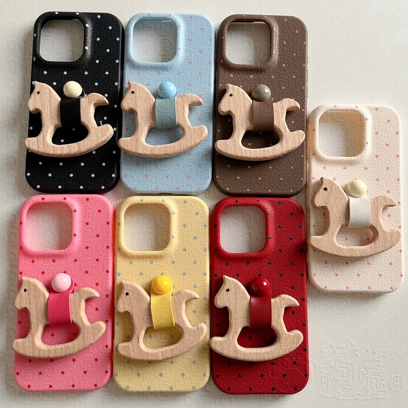 Creative Dopamine-Style Solid Color Phone Case for Apple 17 Pro Max, iPhone 16/15 Plus with Stand, 14 Pro Lychee Texture, 13/12 Pro Max Cute Anti-Drop Case for Men and Women