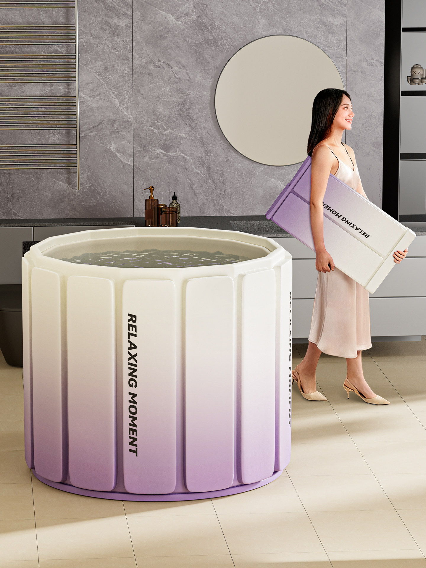 Foldable Bathtub, Adult Bathtub, Household Adult-Specific Full-Body Bathtub, Winter Children's Large Bathtub