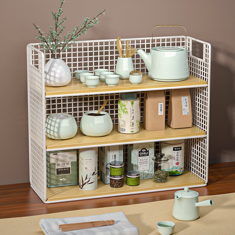 Table Top Shelf Cup Holder Desk Cup Shelf Table Multilayer Water Glass Shelf Table Tea Cup Storage Rack-Taobao