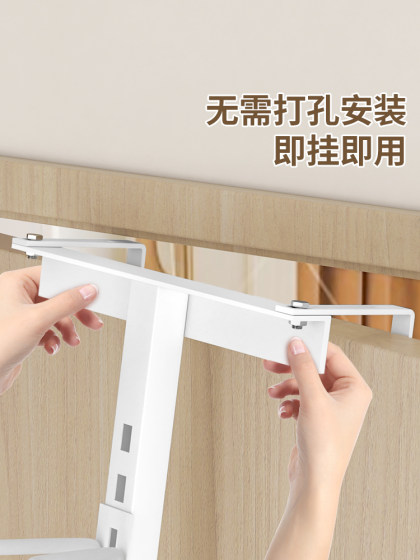 球架室内免打孔挂门窗户篮球收纳架家用足球放置筐壁挂栏杆置物架