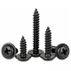 Black cross round head stainless steel self-tapping screw