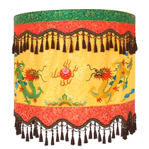 Hualu embroidery fine embroidery double dragon cover fine jacquard fabric brocade cloth divine dragon canopy umbrella Buddha top cover