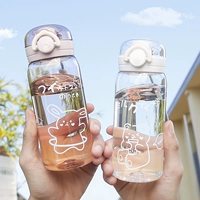 Летний портативный пластиковый милый детский мультяшный свежий высококачественный стакан со стаканом для школьников, простой и элегантный дизайн