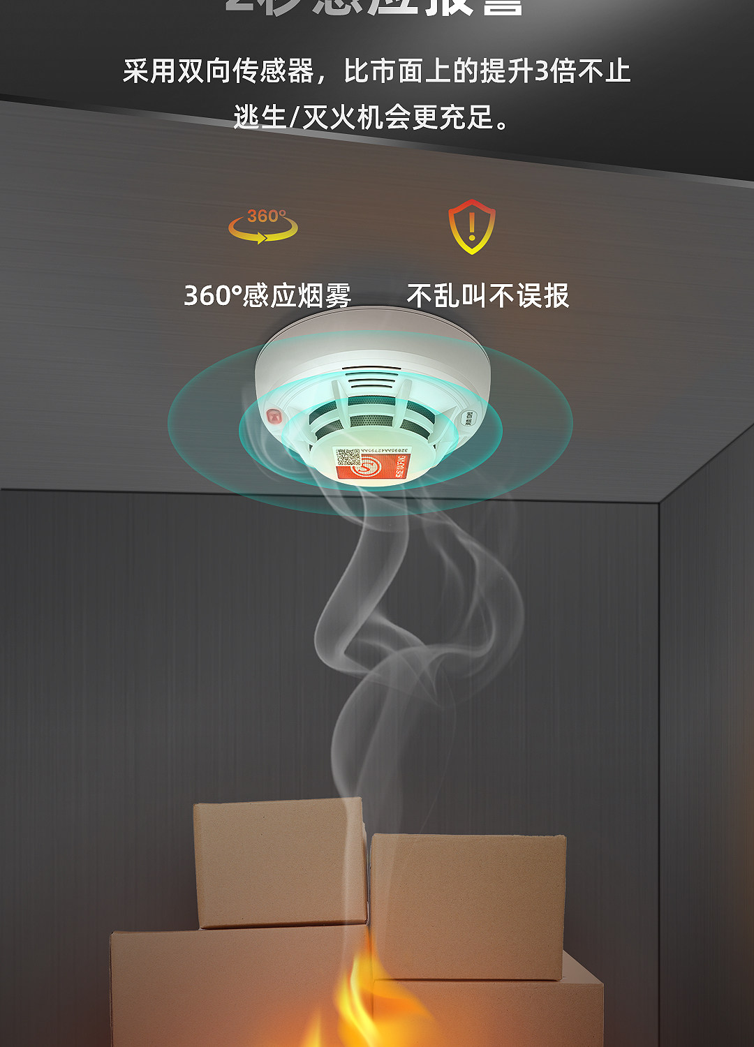 Детектор беспроводной машины пожарного дыма.