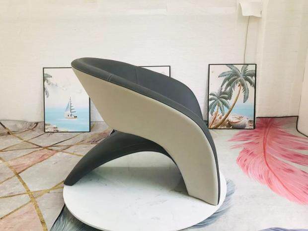 Master Design Personality Art Simple Leisure Chair Villa Hotel Club Glass Fiber Creative Leather Single Recliner - Taobao