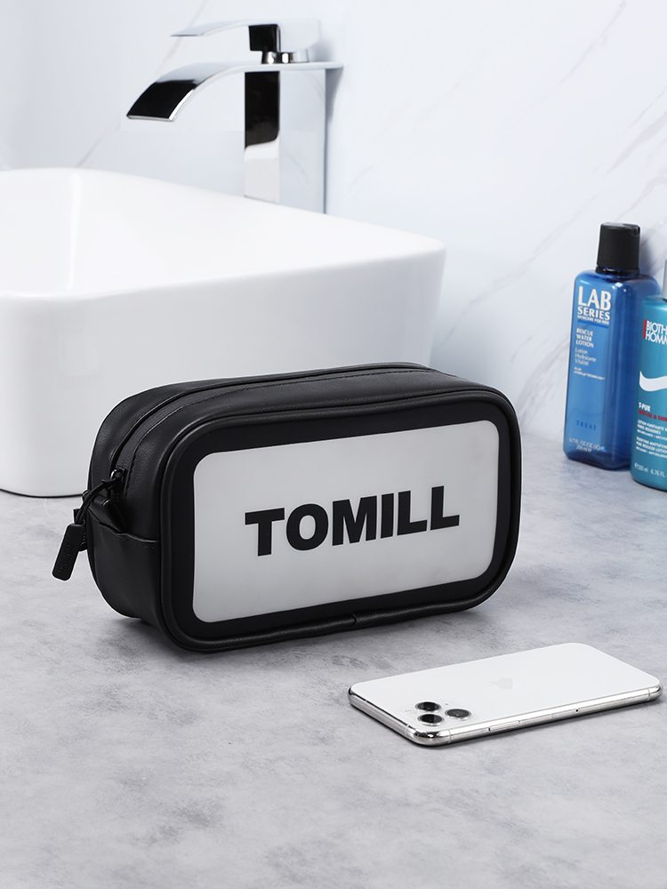 Cosmetic bag portable hand-held travel storage bag Women's small portable wash bag ins wind super fire transparent net red