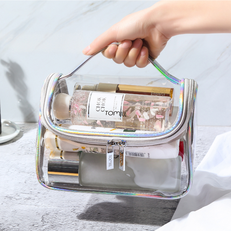 Makeup Bag 2021 New Premium High Capacity Portable Oversized Travel Transparent Toiletry Bag Women's Skincare Storage Bag