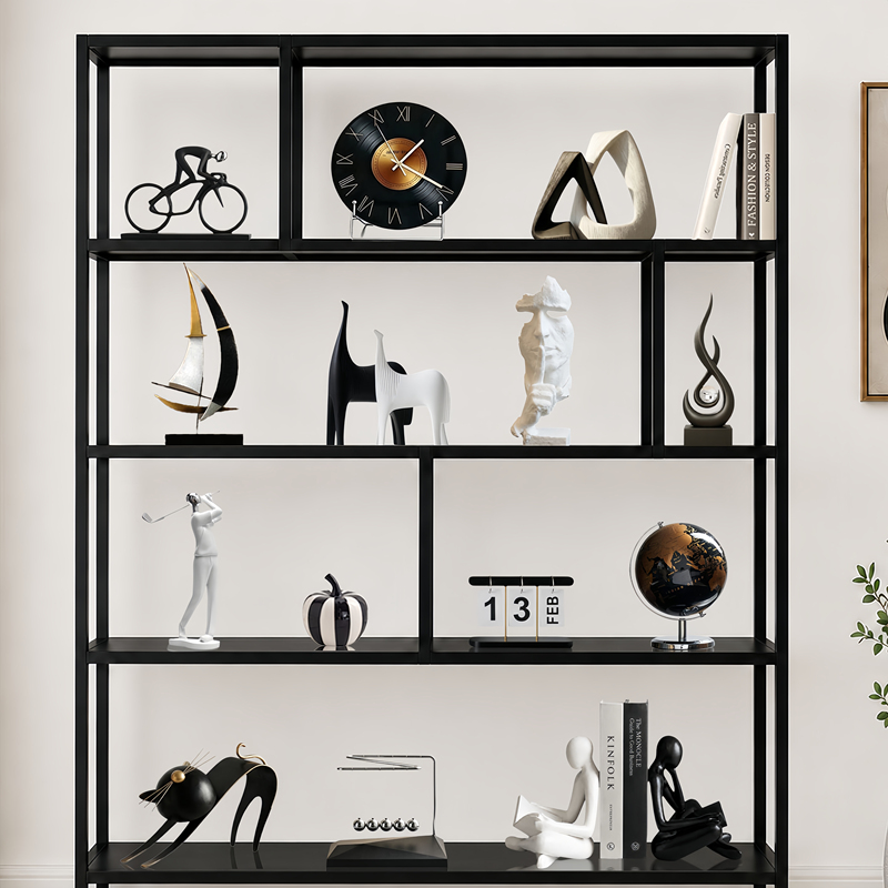 Italian-Style Minimalist Partition Shelf Ornaments with a High-End Feel, Niche Art Soft Decoration for Model Homes and Office Decor