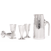 Sterling silver 999 handmade silver wine dispenser household liquor one cup sake silver cup silver wine set wine set silverware