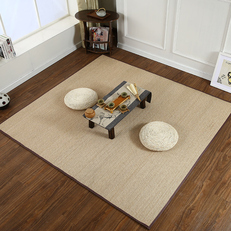 Custom tatami mat bay window mat tea ceremony living room bedroom carpet bamboo weaving non-slip mat bamboo carpet yoga mat