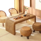 Раттан Татами кофейный столик плавающий окна стола японского стиля маленький чайный стол простые сельские столы и соломенные столы и комбинация стула Zen короткий стол