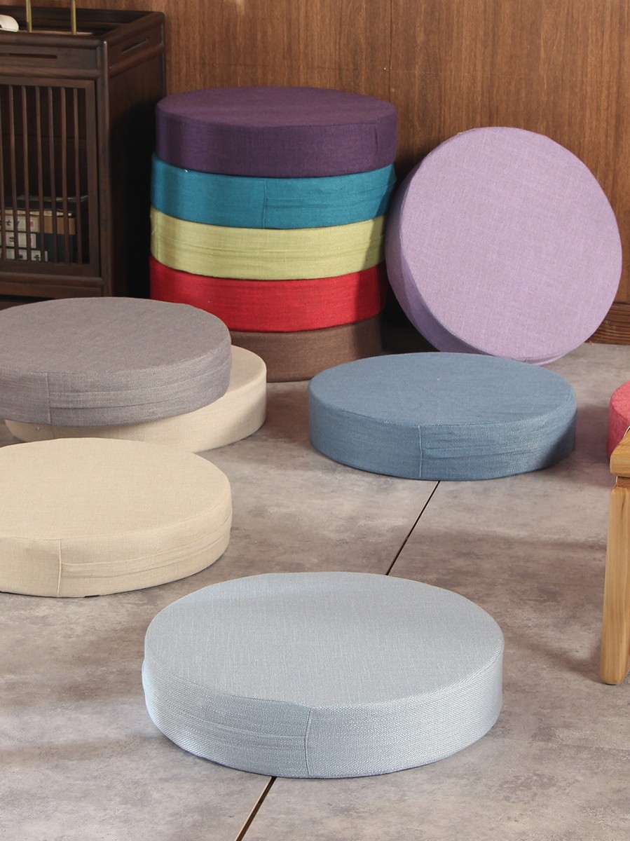 Day-style round cushion cloth art thickened tatami mat floating window cushion linen ground cushion bushel to take a meditation cushion