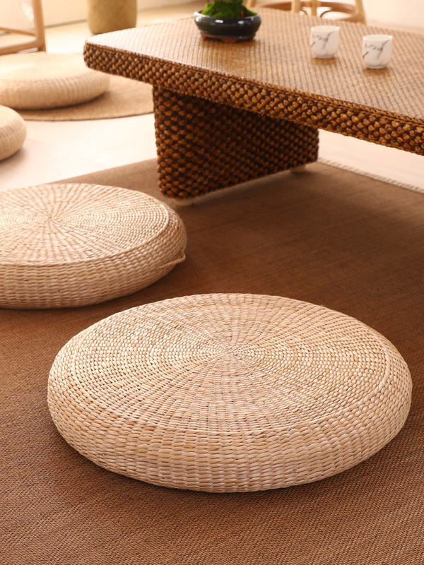 Japanese-Style Floor Cushion Tatami Soft Seat Cushion Home Meditation Cushion Straw Mat Kneeling Pad Japanese-Style Floor Cushion Tatami Soft Seat Cushion Home Meditation Cushion Straw Mat Kneeling Pad