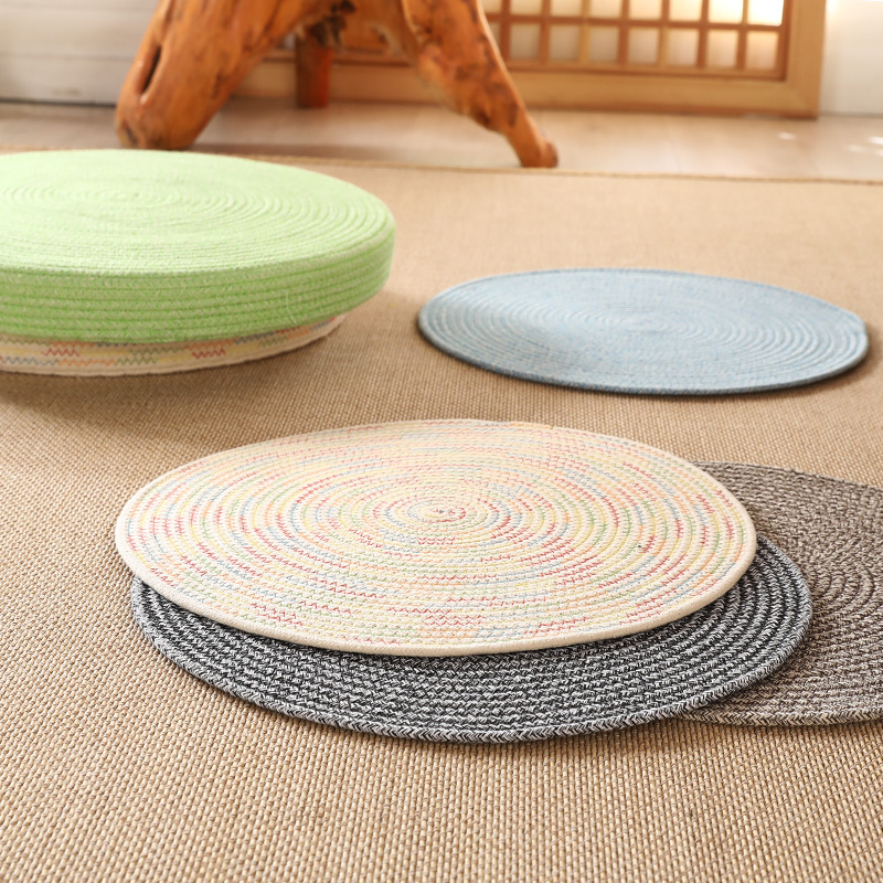 Japanese-style rope futon mat tatami home insulation mat bedroom round sitting on the meditation mat