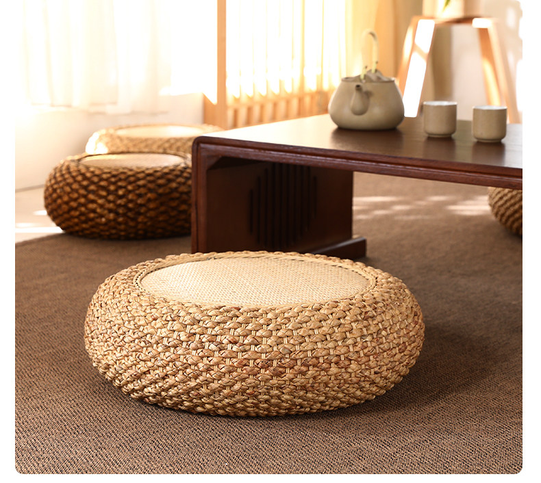 Japanese-style straw mat futon cushion floor rattan woven tatami mat sitting pier living room thick home meditation meditation cushion
