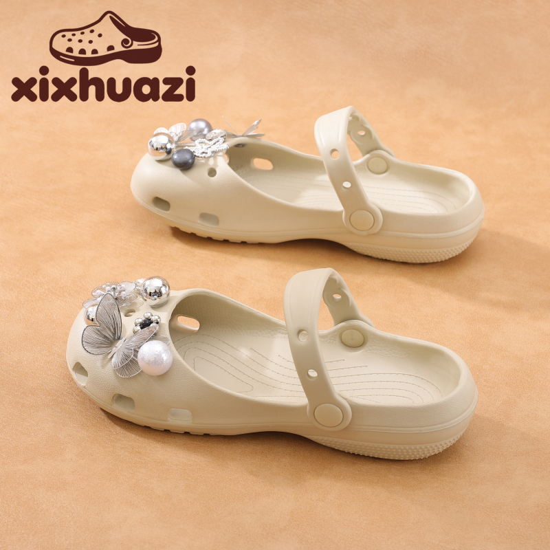 Metal Butterfly Soft-Soled Clogs for Women, Summer 2026 New Ballet-Style Clogs, Flat Slip-On Closed-Toe Slippers for Women Metal Butterfly Soft-Soled Clogs for Women, Summer 2026 New Ballet-Style Clogs, Flat Slip-On Closed-Toe Slippers for Women