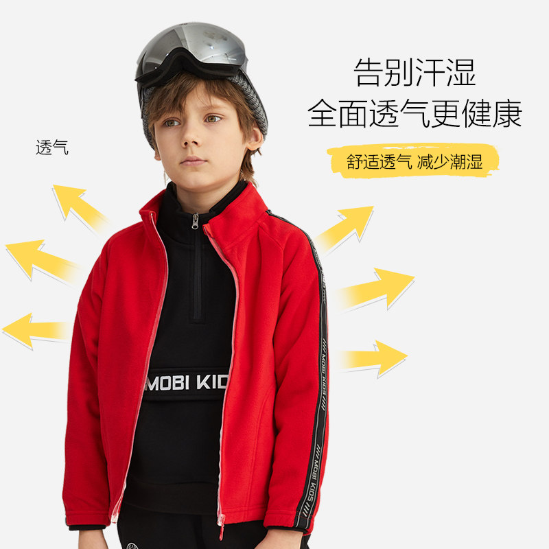 牧高笛 春秋款 儿童摇粒绒外套 天猫优惠券折后￥39包邮（￥69-30）120~150码2色可选