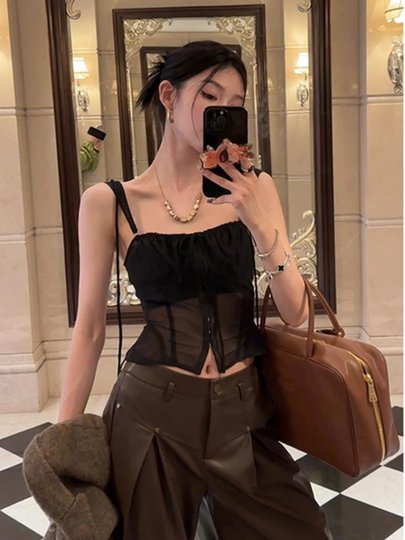 Lace Tube Top Camisole for Women with Breast Pads, Suitable for Outerwear, Showing Off the Back, Can Be Worn under a Suit, as a Base Layer, Sexy Fishbone Bra Top