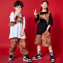 Boy Street Dance Suit Children Hip Hop Overalls Clothing Jazz Dance Tide Girls Little Kids Camouflaire Hiphop Play Out