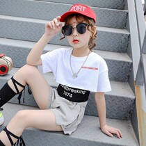 Girls Summer Suit New Personality Fashion Foreign Air Short Sleeve Shorts Clothing Girl Net Red Jazz Dance Performance
