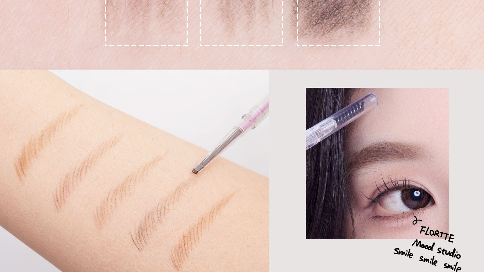 【中國直郵】 花洛莉亞Flortte 眉筆自然防水新手精細眉筆 #B2灰褐色