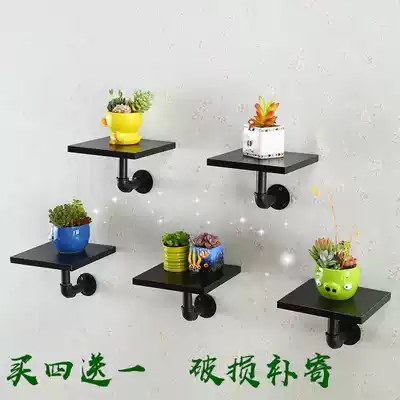 Wall shelf Punch-free wall hanging wall flower rack Living room multi-layer simple modern decoration partition shelf bookshelf