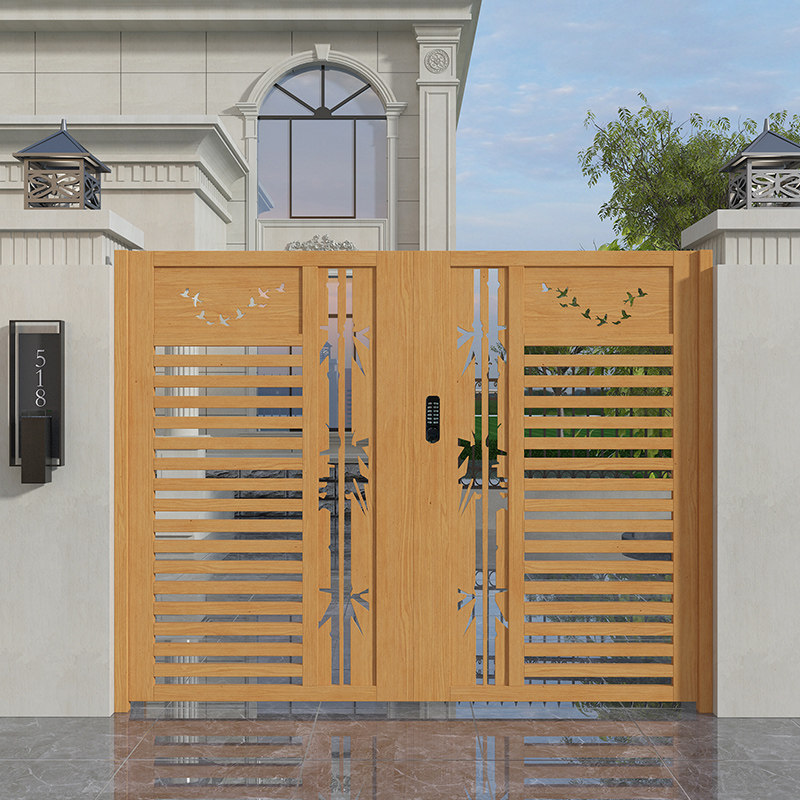 Iron Art Villa Garden Simple Modern Stainless Steel Gate Country Gate Into Door