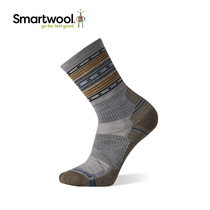 Smartwool hiking function lightweight striped mid tube socks outdoor merino wool socks sport socks men 1608