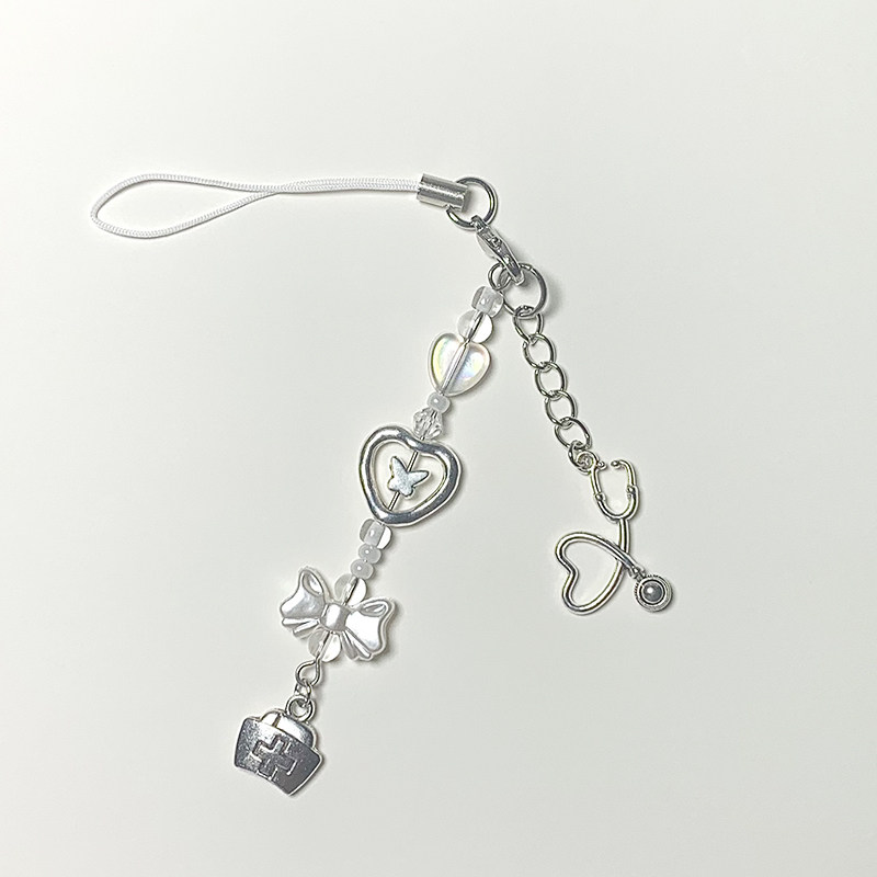 (Handmade in 15 days) original butterfly lanyard nurse hat mobile phone chain stethoscope pendant decoration niche