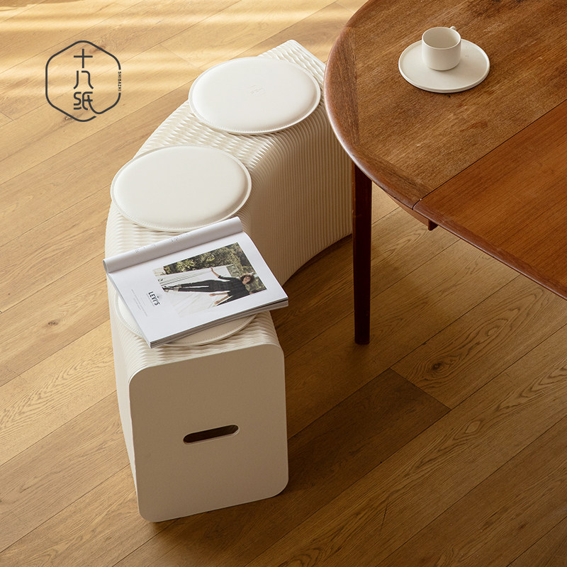 18 paper changing shoe stool creative bench folding stretched household door long bench multi-function paper organ stool sitting