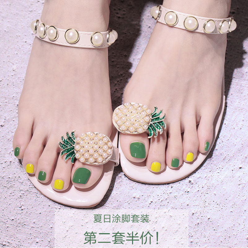 Summer toe nail polish women's toe-free quick-drying long-lasting non-peelable 2020 show white cherry wine red black