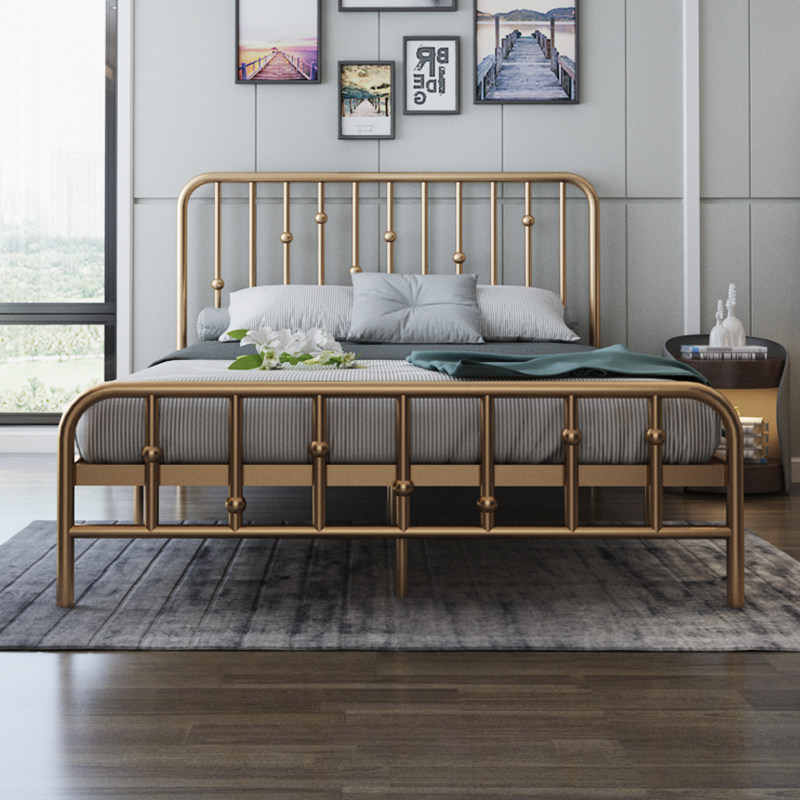 Clear modern minimalist iron frame iron frame steel frame double single adult child 1 2 1 5 1 1 8 m