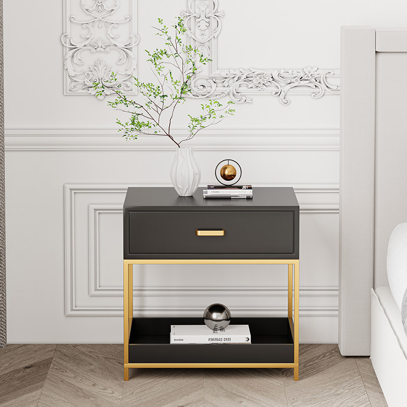Simple bedside cabinet light luxury modern small household iron art simple bedside cabinet superior sensitive net