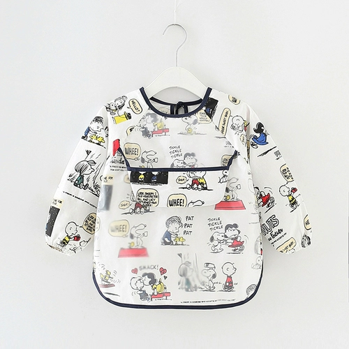 Детский фартук, водонепроницаемый нагрудник для еды подходит для мужчин и женщин для детского сада, с карманом, анти-грязь, сзади на завязках