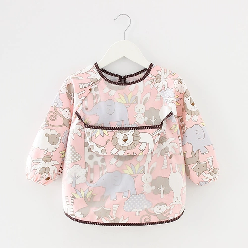 Детский фартук, водонепроницаемый нагрудник для еды подходит для мужчин и женщин для детского сада, с карманом, анти-грязь, сзади на завязках