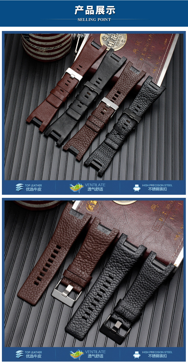 Bracciale in vera pelle per cinturino per orologio diesel cinturino con