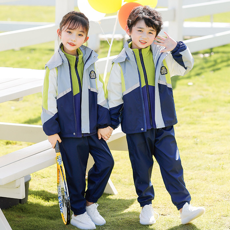 Kindergarten uniforms autumn and winter clothing children's three-in-one jacket school uniform suit primary school boys and girls sports class uniforms