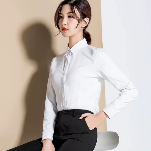 Рубашка, лонгслив, тонкий пиджак классического кроя для работы, в корейском стиле, облегающий крой