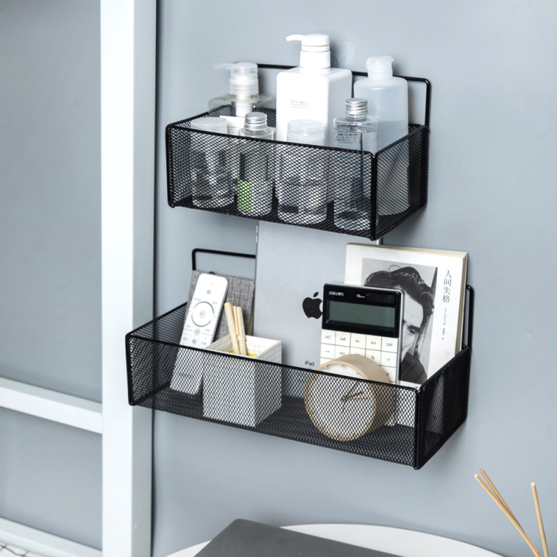 Cabinet door built-in rack Kitchen Rack Sleeping room Contained Hanging Wall Headboard Dressing Room Free of punch I'm a storage basket