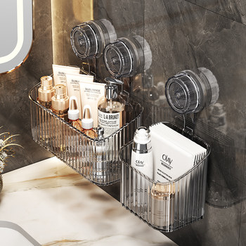 Bathroom suction cup holder without punching wall-mounted
