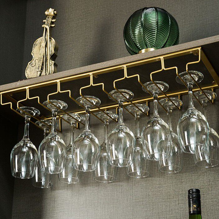 Gutai red wine glass holder upside down household goblet wine glass hanging shelf wine cabinet light luxury non-rust wine rack