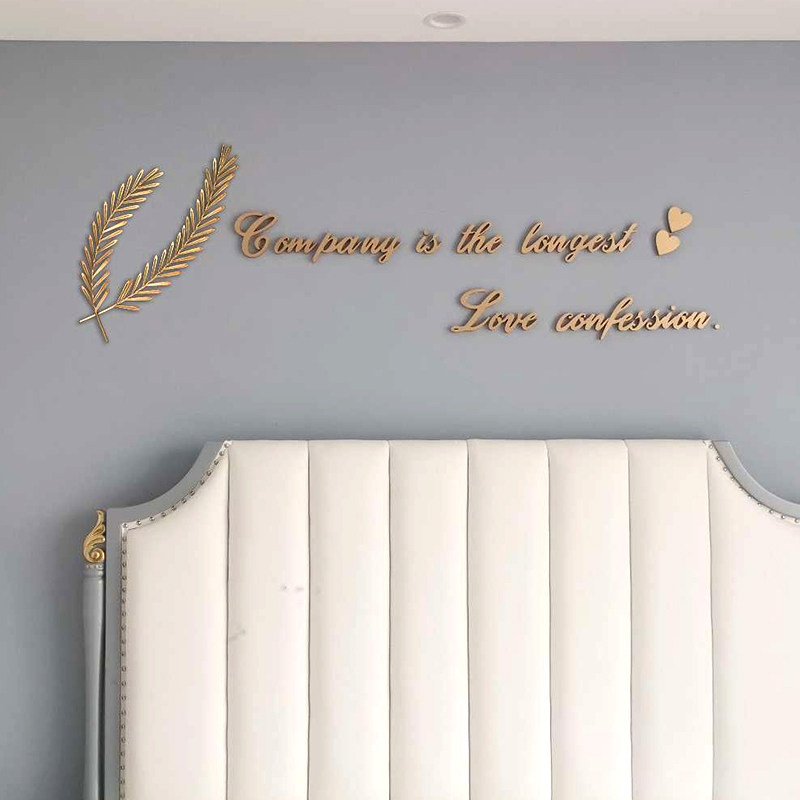 Accompanying is a long confession, three-dimensional background wall decoration bedroom room bedside wall living room sofa TV wall