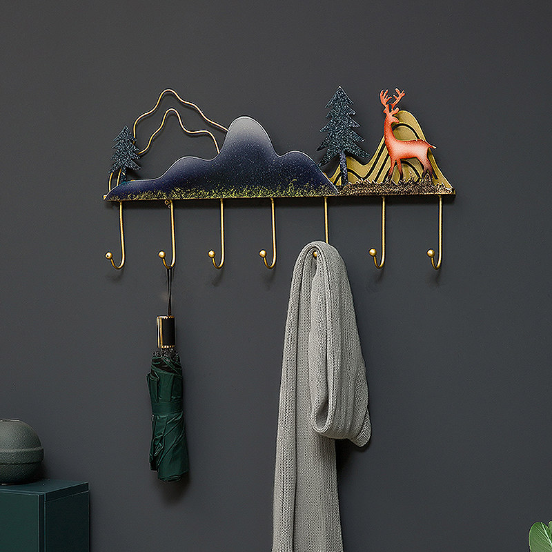 Gu hawksbill New Chinese style Xuanguan hook Living room Bedroom Bedroom Decoration Hook fitting room hanging clothes hook Wall wall-hanging clothes hat hook