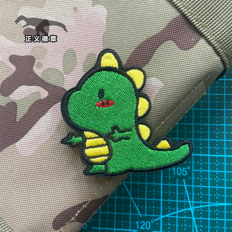 Cartoon Small Dinosaur Magic Sticker Biu ~ Cute Dinosaur Footpost Heel Post Embroidered with Embroidered Embelter with Decorative Badge Bout