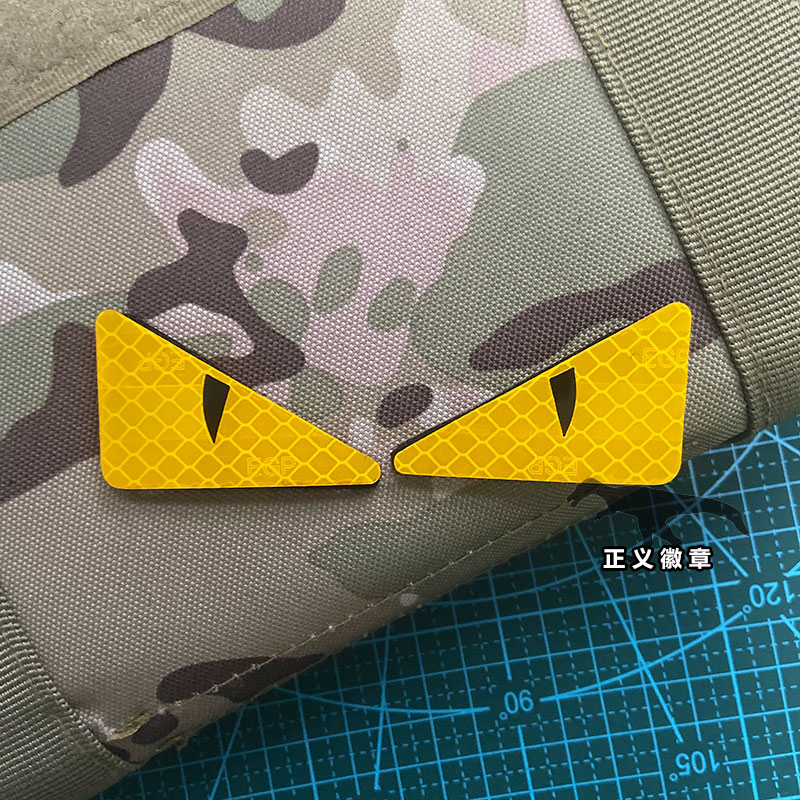 3M Reflective Demon Eyes Magic Sticker Badge Laser Cut Morale Badge Tactical Badge You Are Stung.