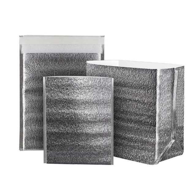 ຖົງ insulation thickened aluminium foil ຕູ້ເຢັນອາຫານທີ່ຖິ້ມໄດ້ແລະ fresh-keeping bag takeaway cold insulation bag 100 pieces free shipping